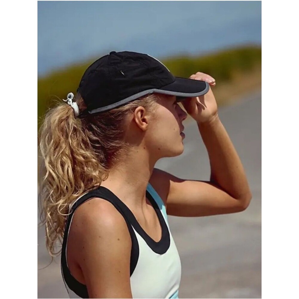 Free People Run It Back Packable Cap Black NWT